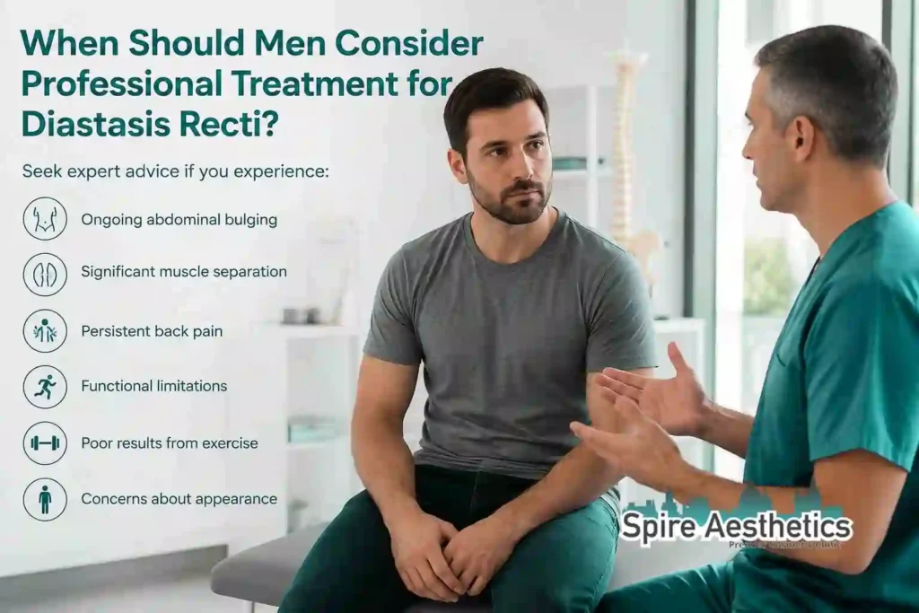 When Should Men Consider Professional Treatment for Diastasis Recti Wiltshire?